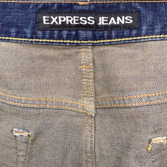 Express Blake‎ Dark Wash Straight Leg Jeans 34x34 - Picture 6 of 7